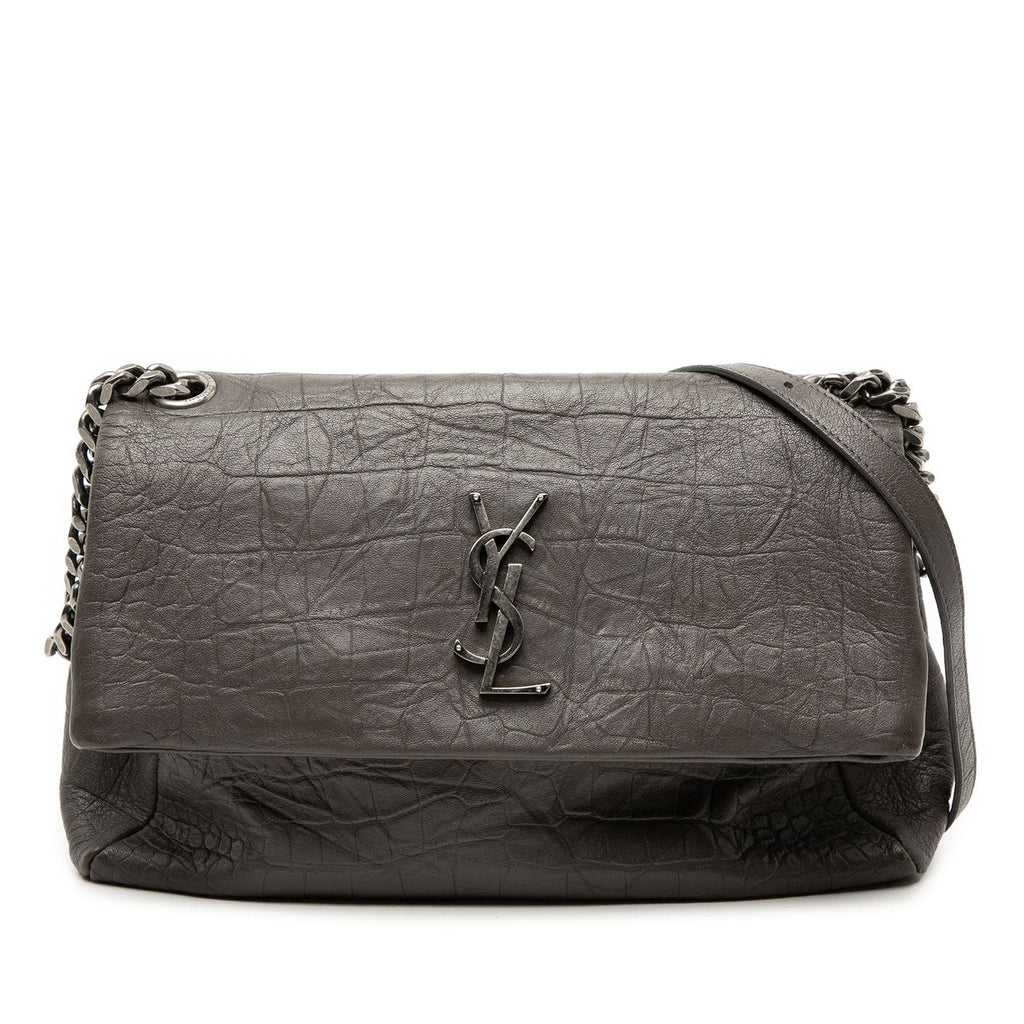 Yves Saint Laurent YSL Medium Croc Embossed Crossbody