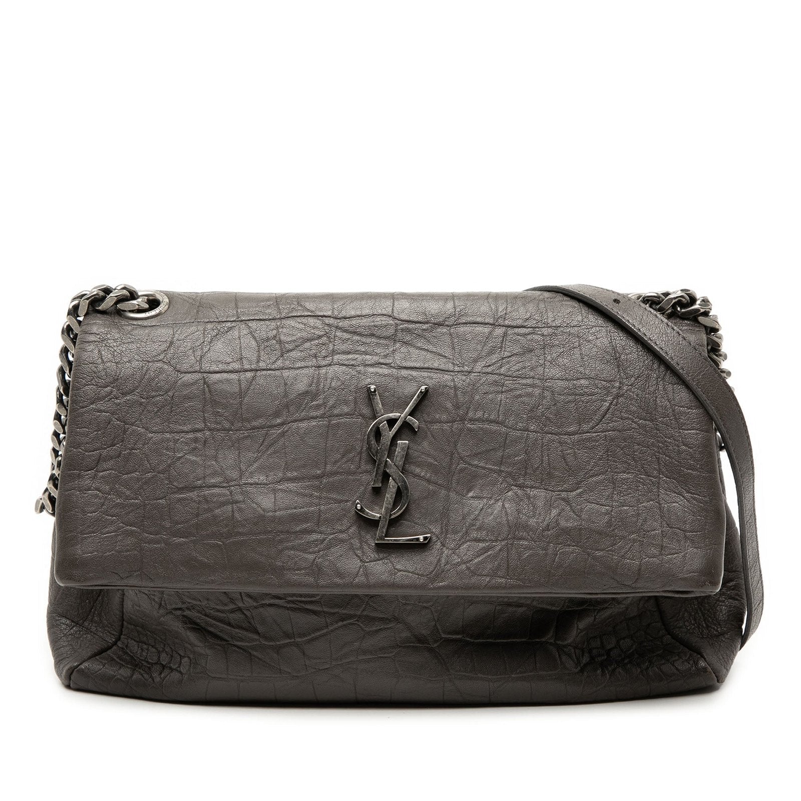 Yves Saint Laurent YSL Medium Croc Embossed Crossbody