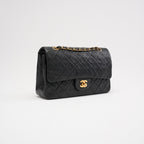 Chanel Black Vintage Classic Medium Double Flap Bag 1997