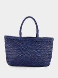 Mini Flat Gora Navy Blue Woven Bag