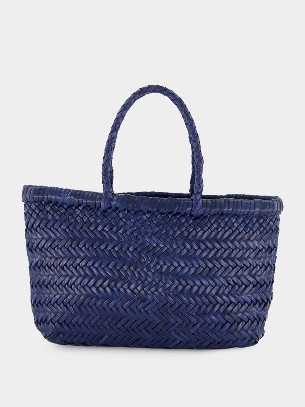 Mini Flat Gora Navy Blue Woven Bag