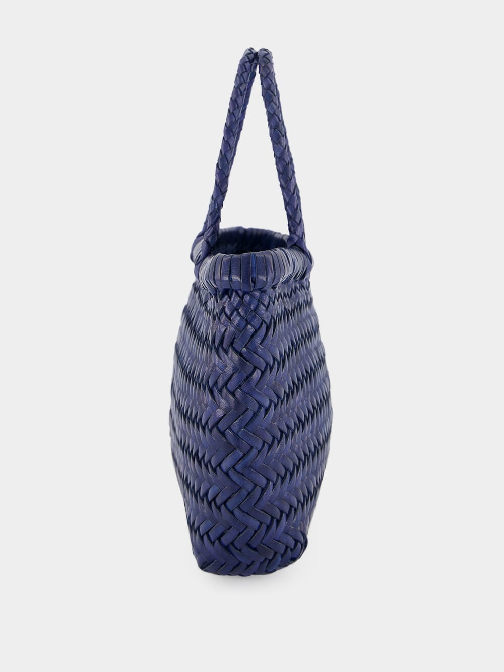 Mini Flat Gora Navy Blue Woven Bag
