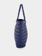 Mini Flat Gora Navy Blue Woven Bag