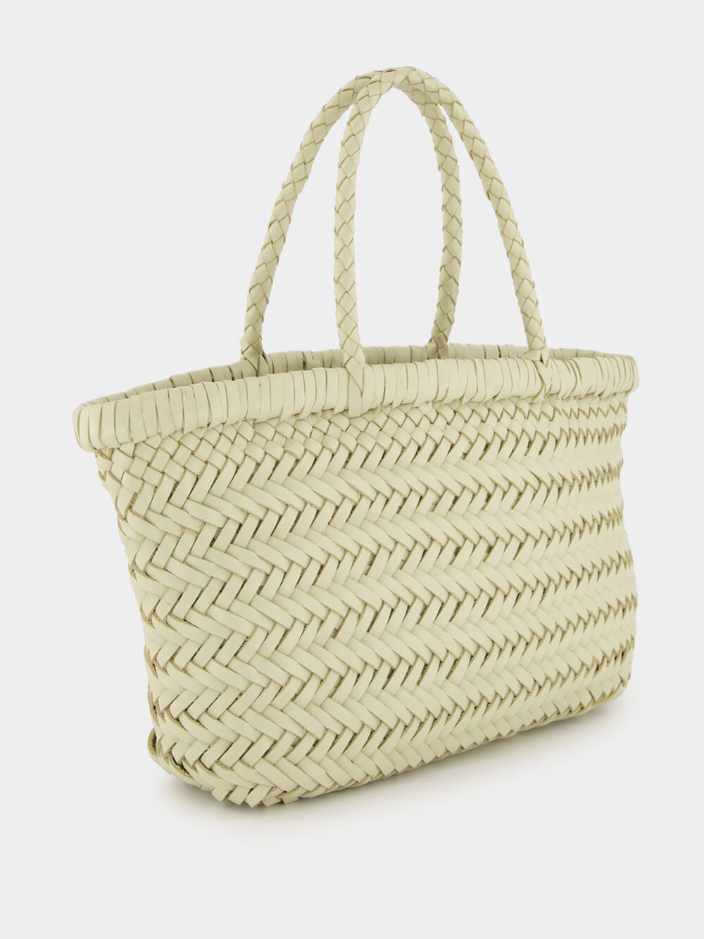 Pearl Mini Flat Gora Woven Leather Bag