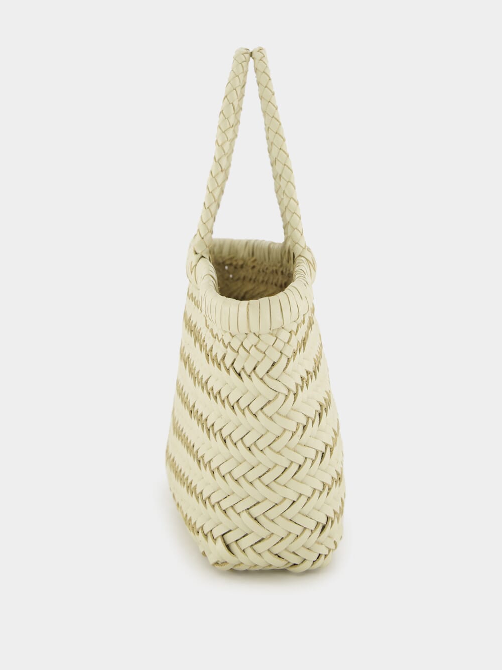 Pearl Mini Flat Gora Woven Leather Bag