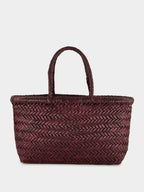 Mini Flat Gora Basket Bag in Plum