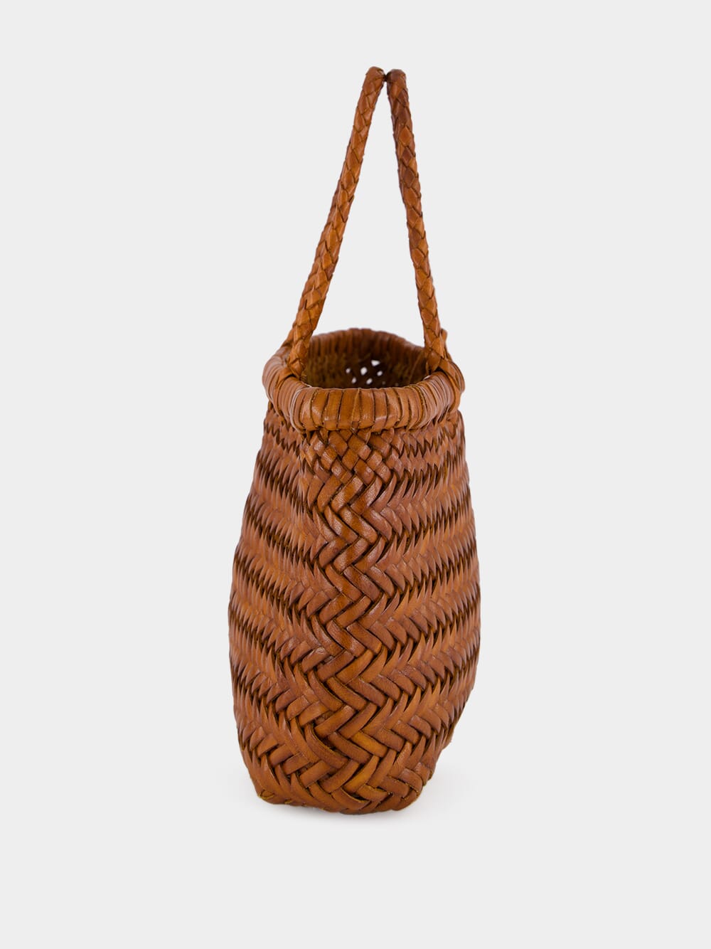 Mini Flat Gora Tan Woven Bag