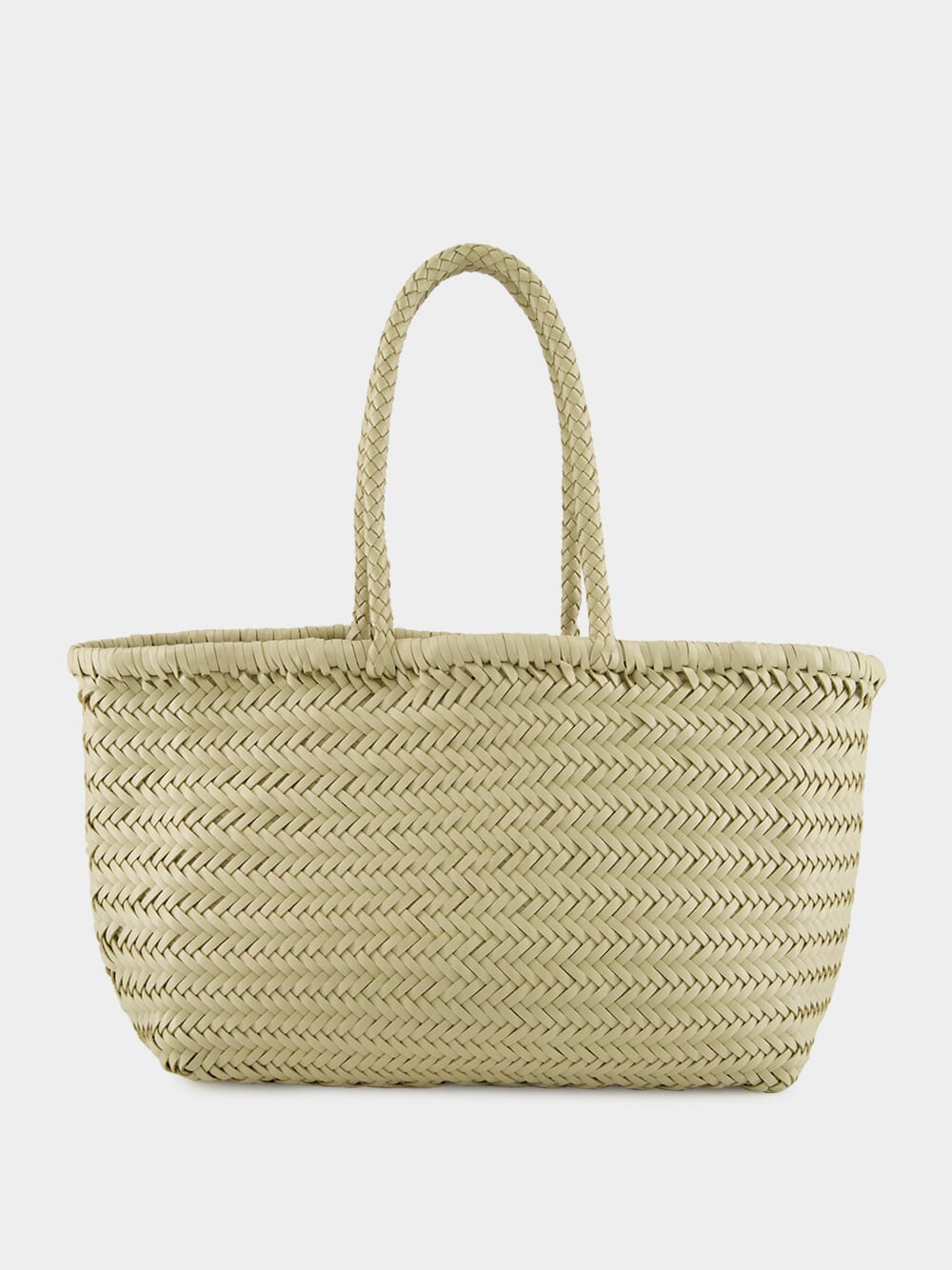 Pearl Triple Jump Big Woven Leather Tote