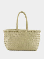 Pearl Triple Jump Big Woven Leather Tote