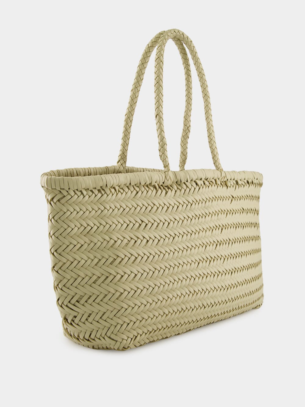 Pearl Triple Jump Big Woven Leather Tote