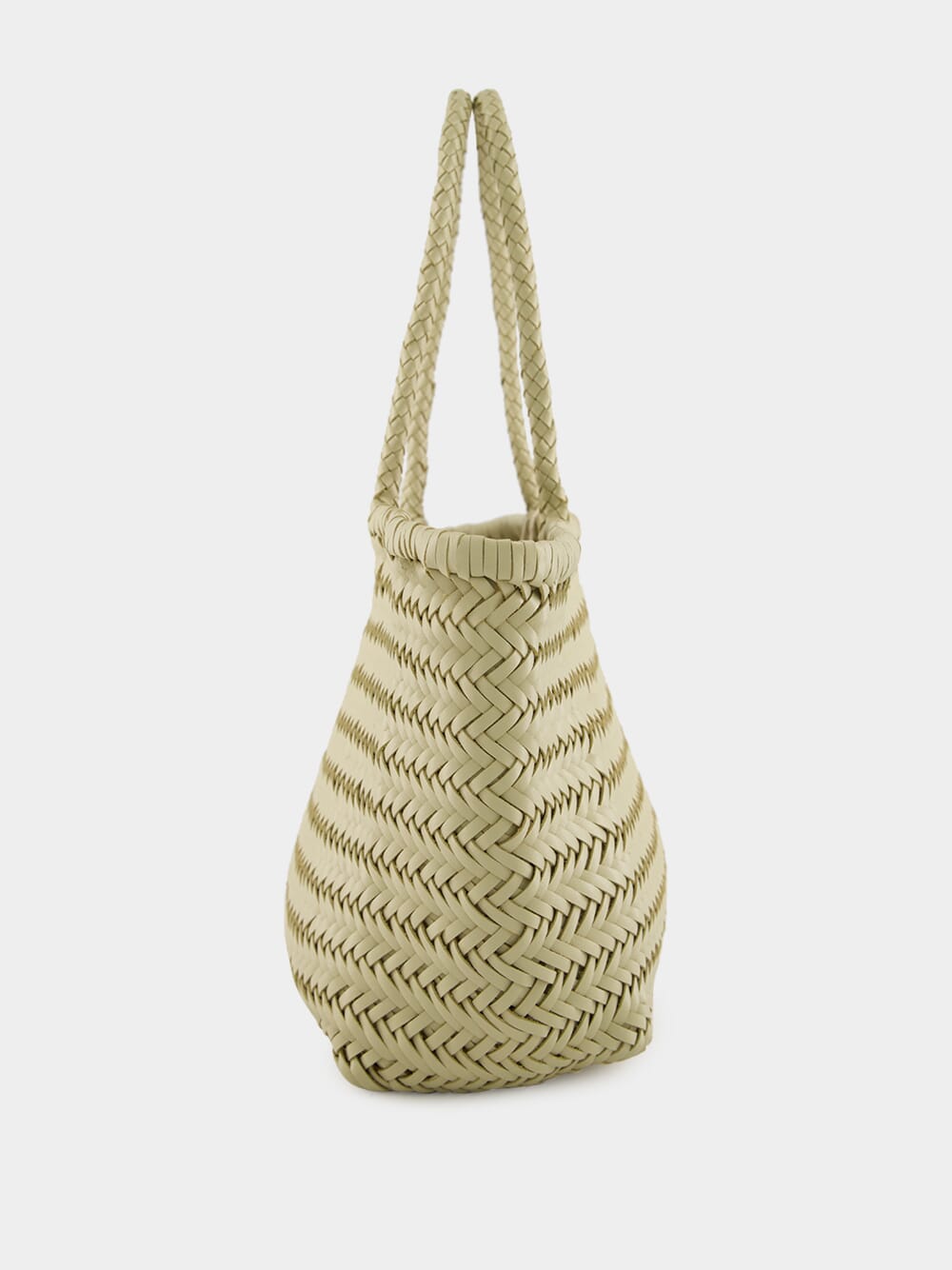 Pearl Triple Jump Big Woven Leather Tote