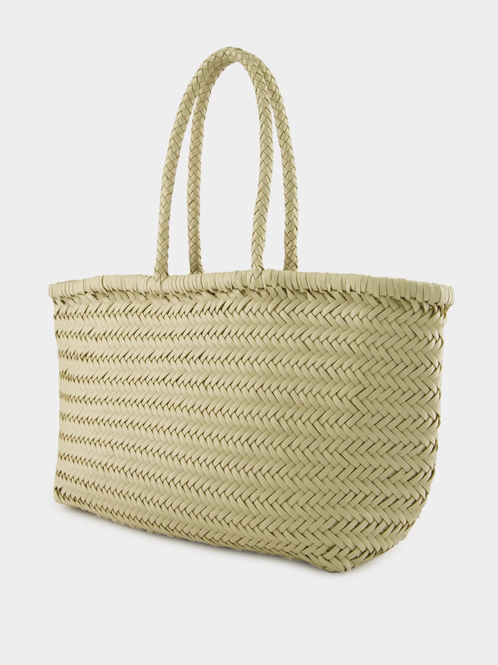 Pearl Triple Jump Big Woven Leather Tote