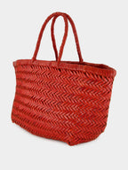 Triple Jump Small Basket Bag in Poppy Red