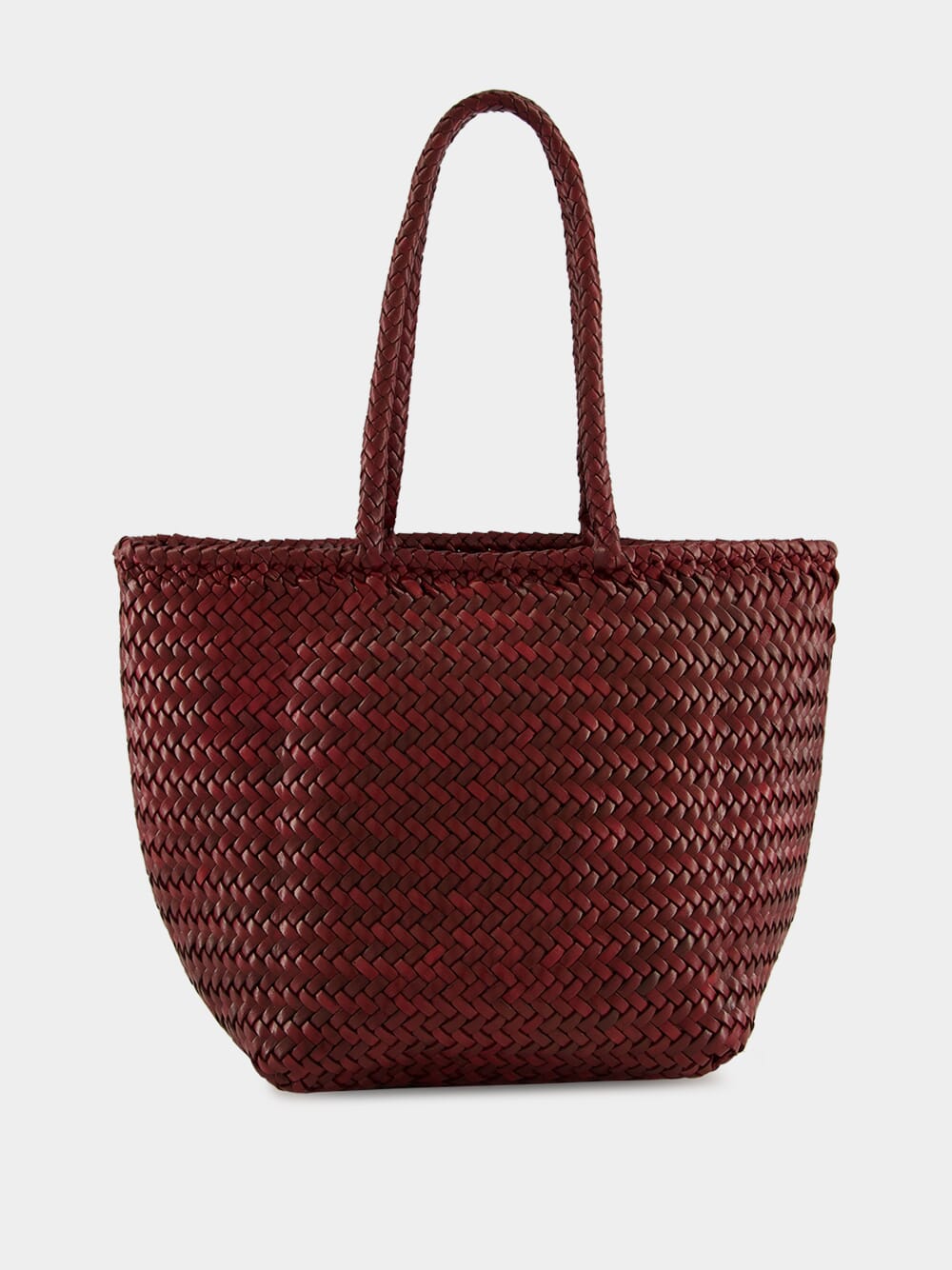 Bordo Grace Basket Small Woven Leather Tote
