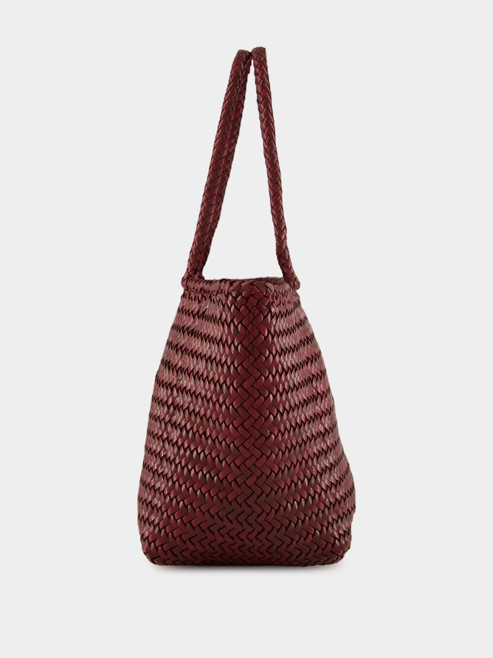 Bordo Grace Basket Small Woven Leather Tote