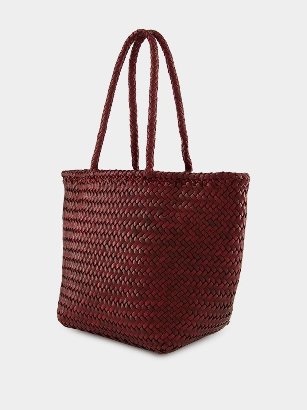 Bordo Grace Basket Small Woven Leather Tote
