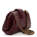 Nappa Intrecciato Small The Lauren 1980 Clutch With Chain Barolo