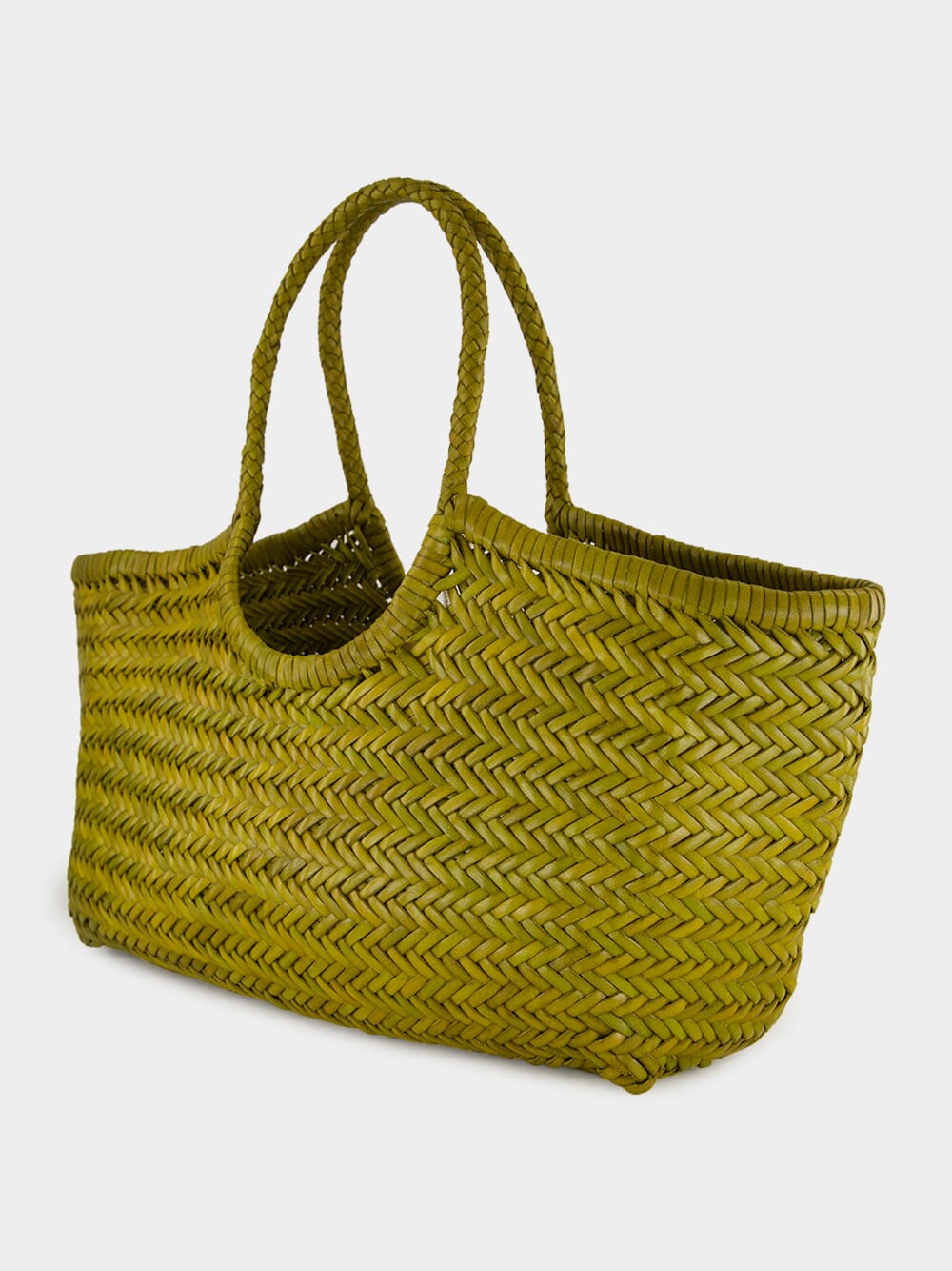 Nantucket Big Basket Bag in Bamboo Green