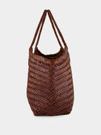 Nantucket Big Basket Bag in Dark Brown