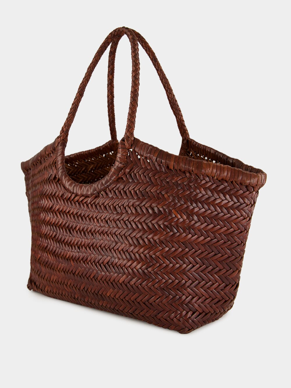 Nantucket Big Basket Bag in Dark Brown