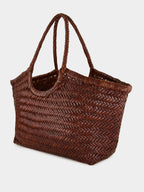 Nantucket Big Basket Bag in Dark Brown