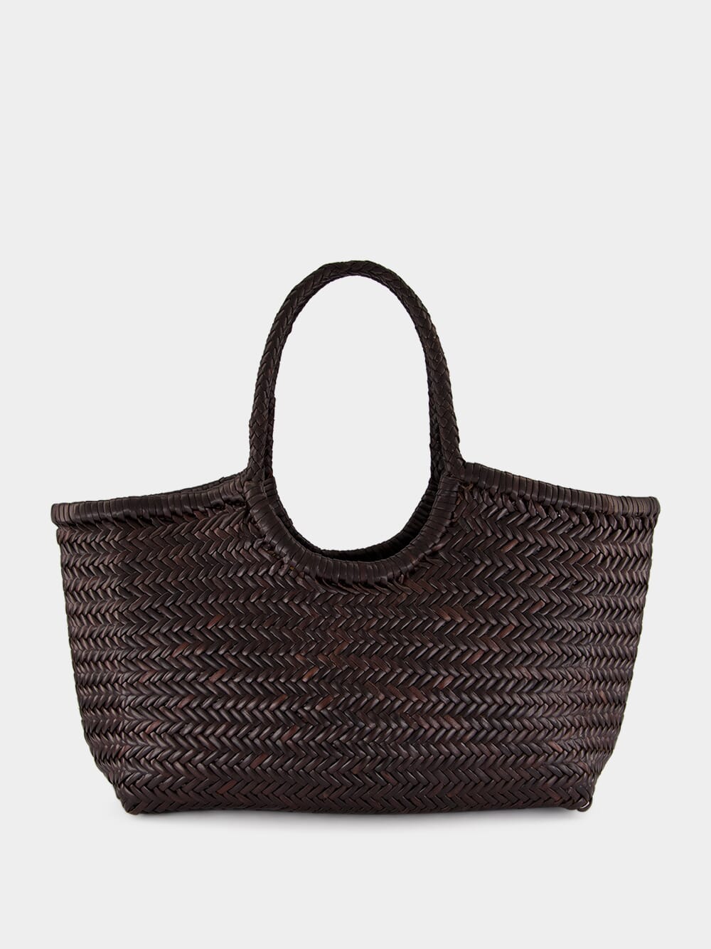 Nantucket Big Dark Brown Woven Tote