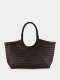 Nantucket Big Dark Brown Woven Tote