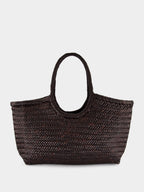 Nantucket Big Dark Brown Woven Tote