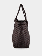 Nantucket Big Dark Brown Woven Tote