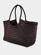 Nantucket Big Dark Brown Woven Tote