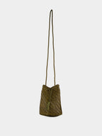 Khaki Pompom Double Jump Hand-Crocheted Bag