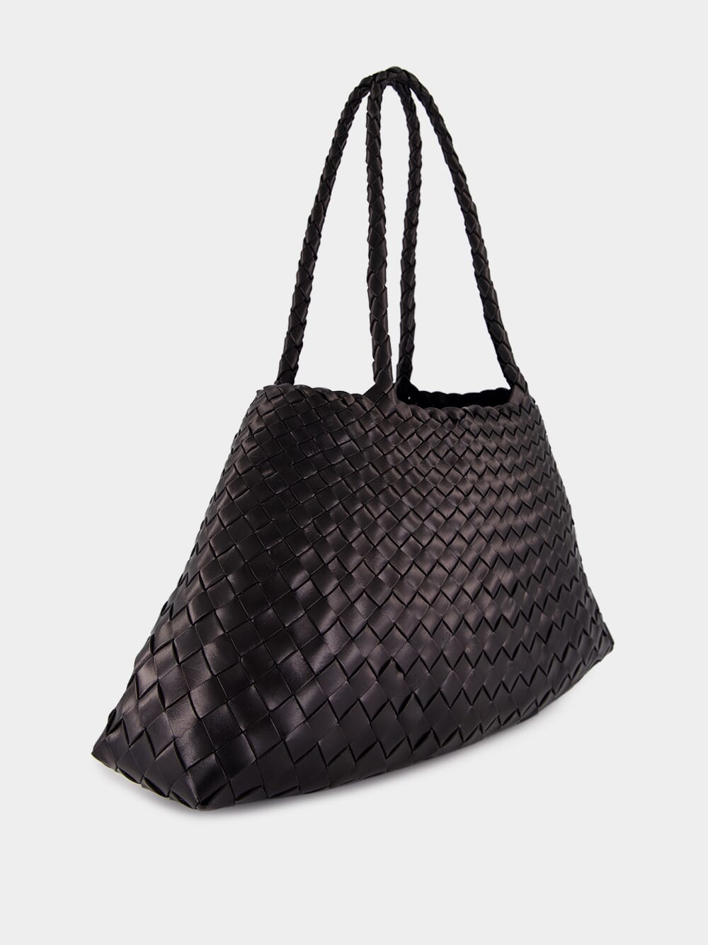 Santa Croce Big Black Woven Tote