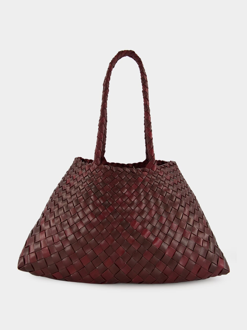 Bordo Santa Croce Big Woven Leather Tote