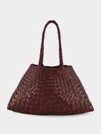 Bordo Santa Croce Big Woven Leather Tote