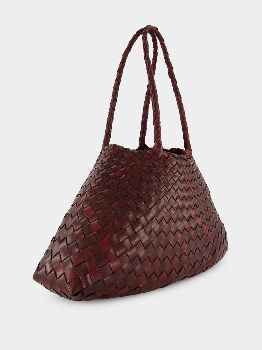 Bordo Santa Croce Big Woven Leather Tote