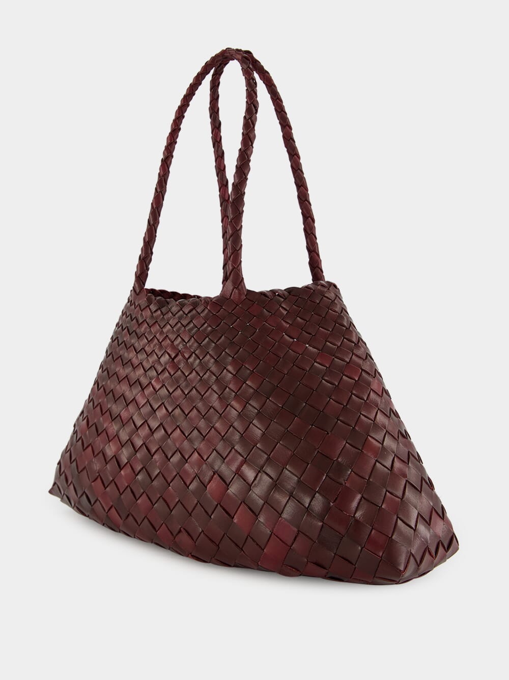 Bordo Santa Croce Big Woven Leather Tote