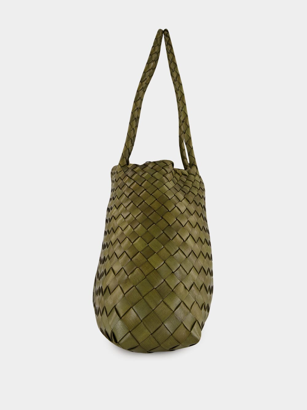 Santa Croce Big Khaki Green Woven Tote