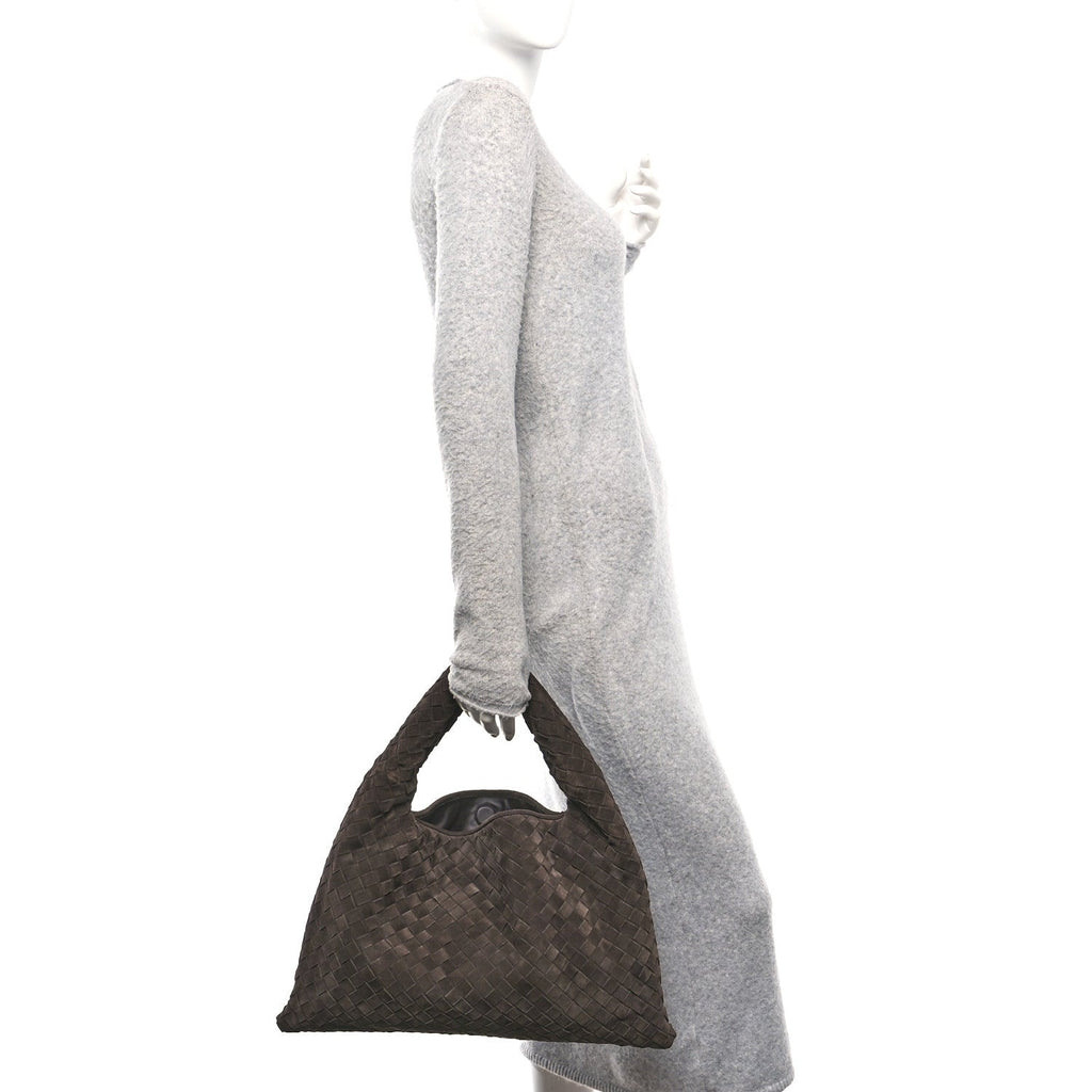 Suede Intrecciato Small Hop Fondant