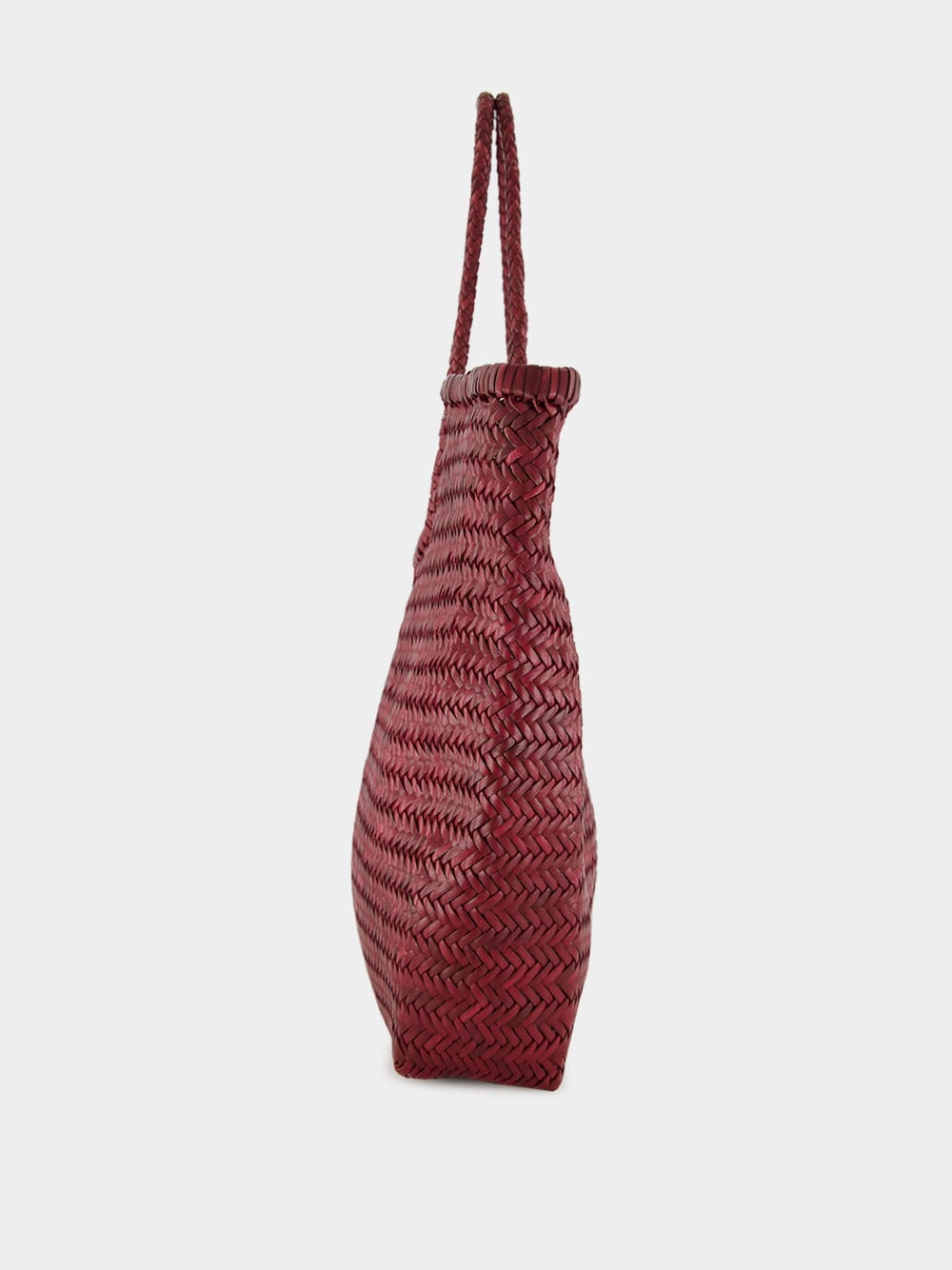 Bordo NS Diagonal Triple Jump Leather Tote
