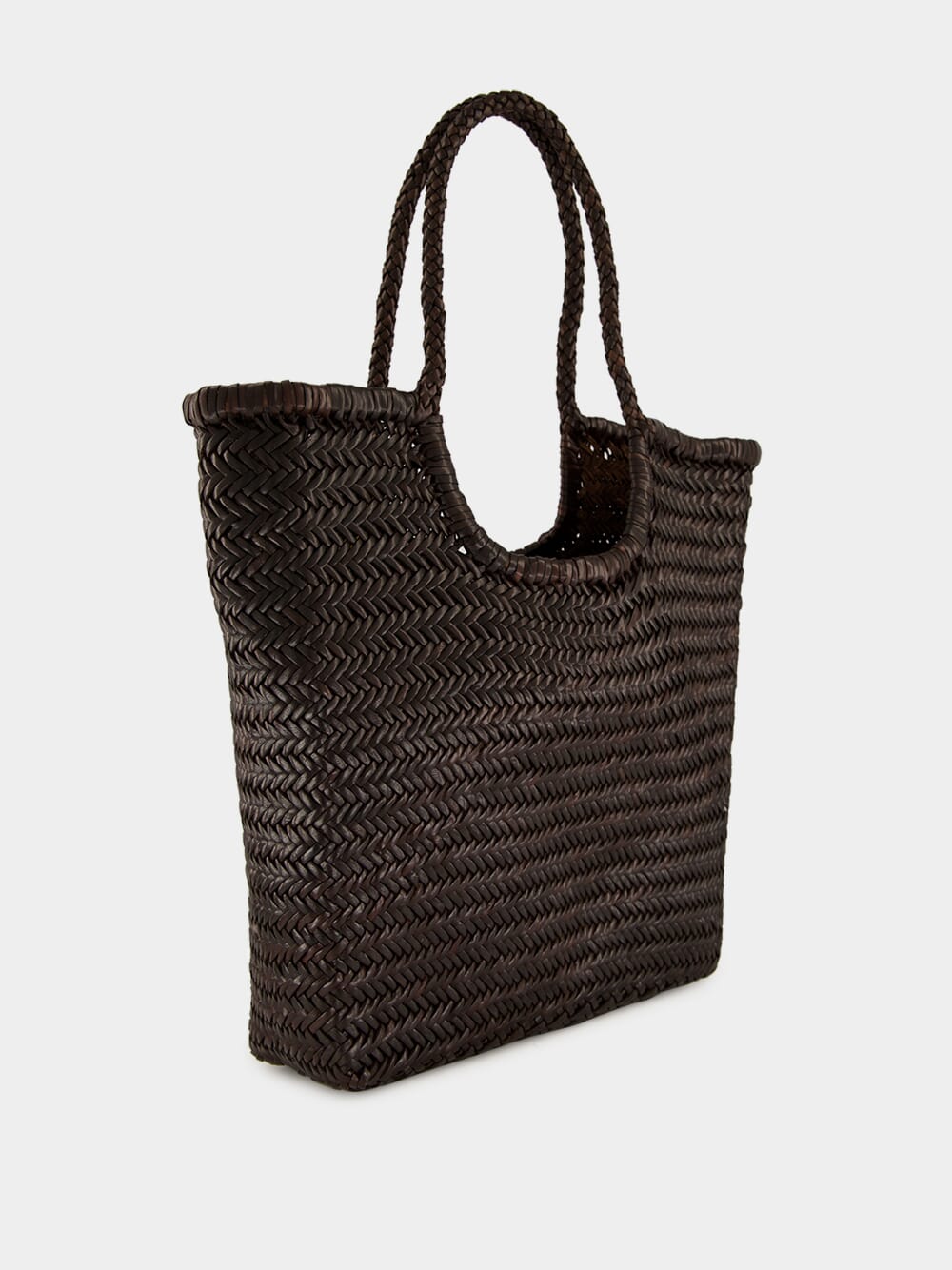 NS Diagonal Triple Jump Bag in Dark Brown