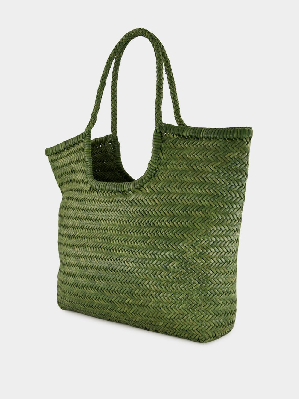 NS Diagonal Triple Jump Bag in Leaf Green
