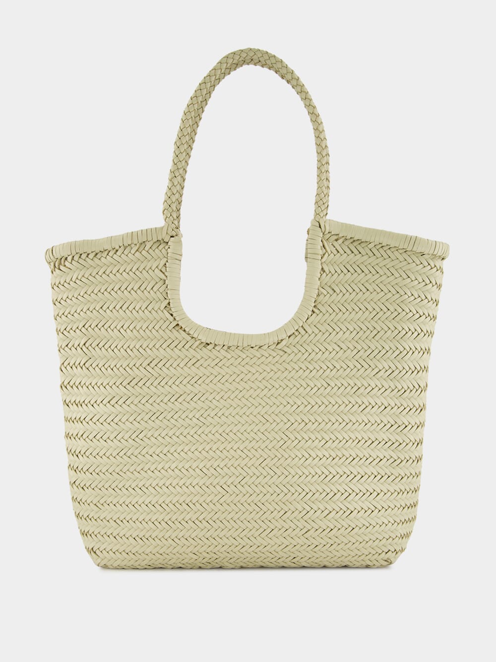 Pearl NS Diagonal Triple Jump Leather Tote