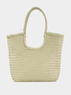 Pearl NS Diagonal Triple Jump Leather Tote