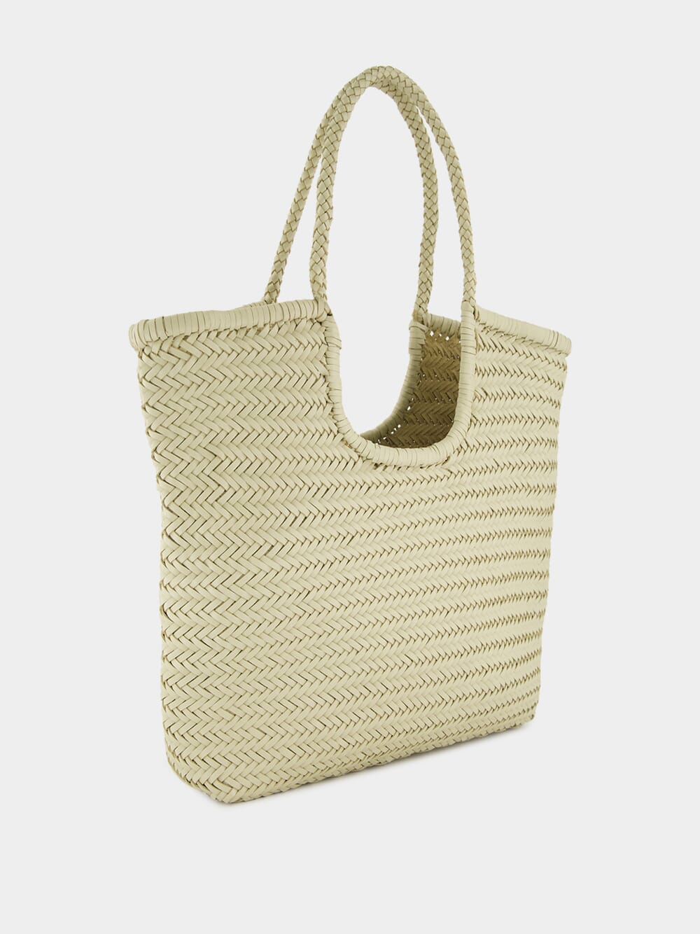 Pearl NS Diagonal Triple Jump Leather Tote