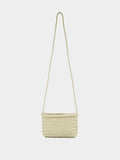 Pearl Minsu Woven Leather Crossbody Bag