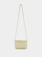 Pearl Minsu Woven Leather Crossbody Bag