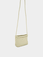 Pearl Minsu Woven Leather Crossbody Bag