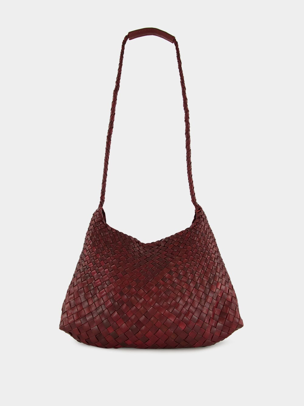 Bordo Santa Rosa Woven Leather Crossbody Bag