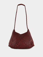Bordo Santa Rosa Woven Leather Crossbody Bag