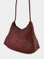 Bordo Santa Rosa Woven Leather Crossbody Bag